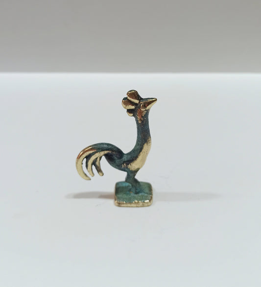 Rooster - Alectryon - Symbol of Resurrection, Insolence, Inordinate Desire and  Self-Confidence - Miniature - pure bronze  statue