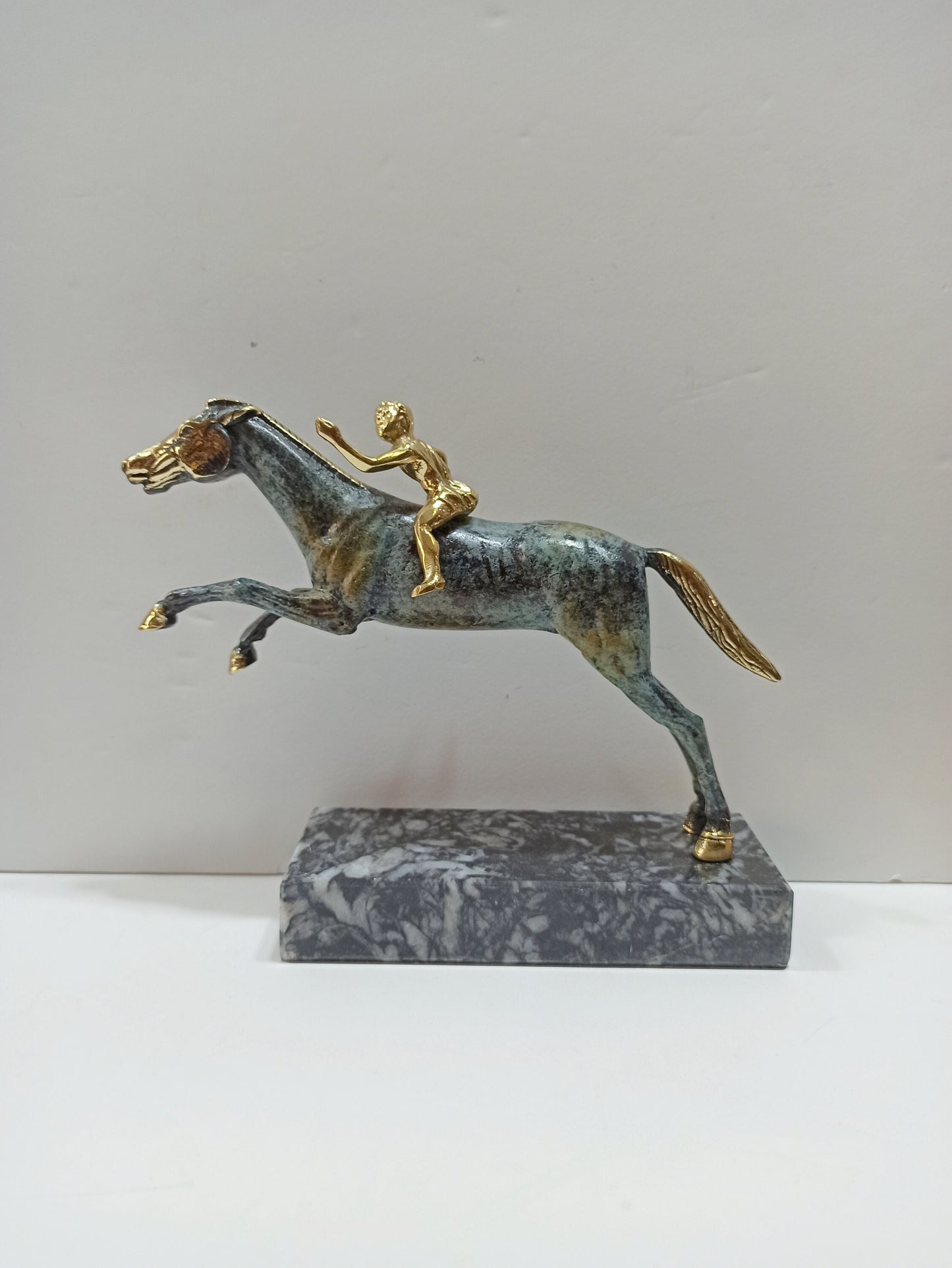 Jockey of Artemision - a young boy riding a horse - Hellenistic Period, 150–140 BC - Athens National Museum - Reproduction - pure Bronze