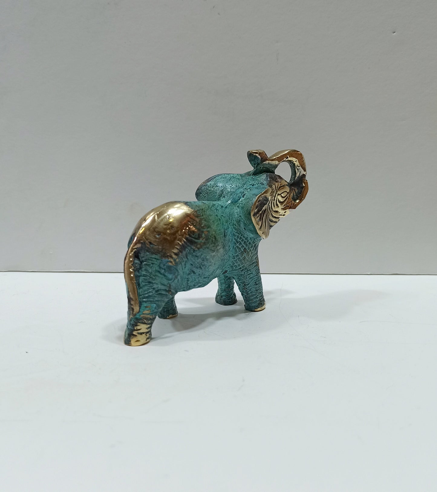 Elephant -  largest living land animal - social creature - Symbol of Strength, Power and Good Luck - Pure Bronze Statue