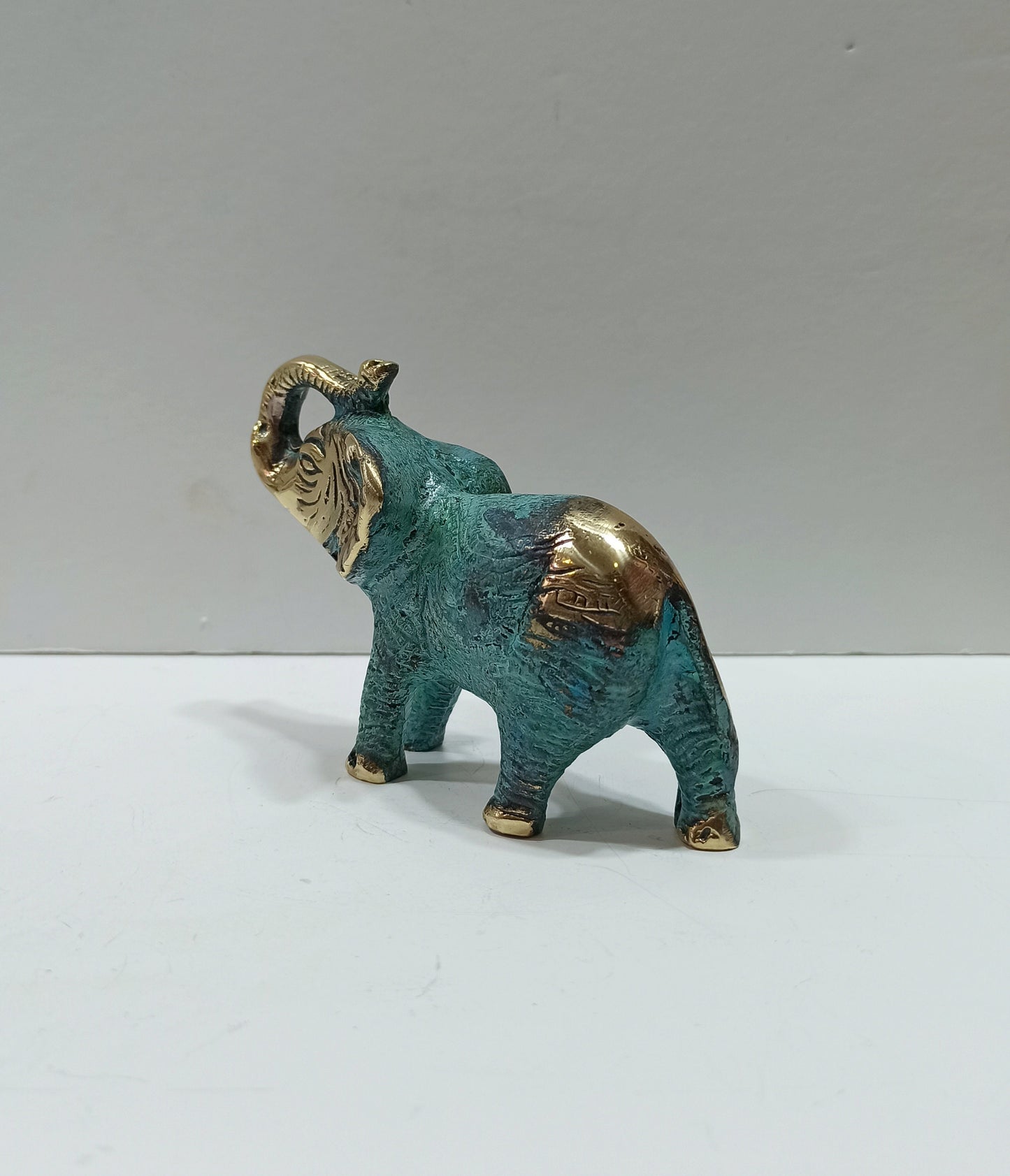 Elephant -  largest living land animal - social creature - Symbol of Strength, Power and Good Luck - Pure Bronze Statue