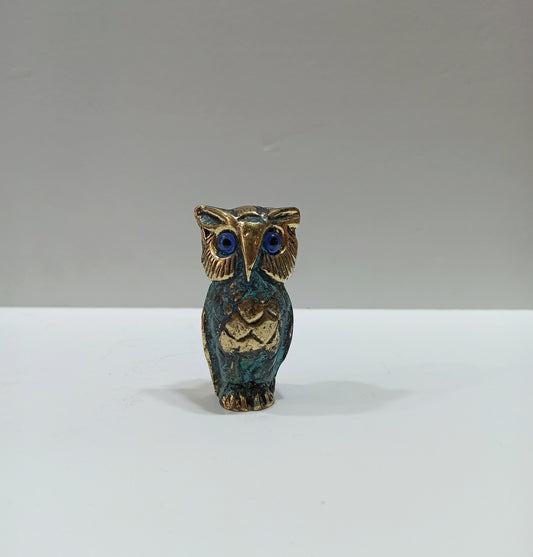 Owl of Wisdom and Intelligence - Symbol of Goddess Athena Minerva - Ancient Greece - pure bronze  statue