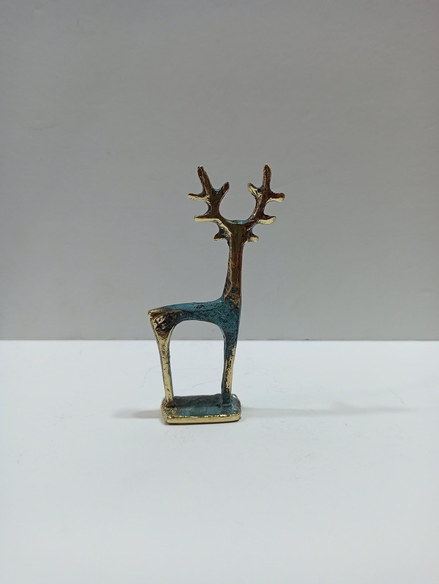 Idol of a Deer - Symbol of Gentleness and Heart Intelligence - Their energy can help to work toward with  goals - pure bronze  statue