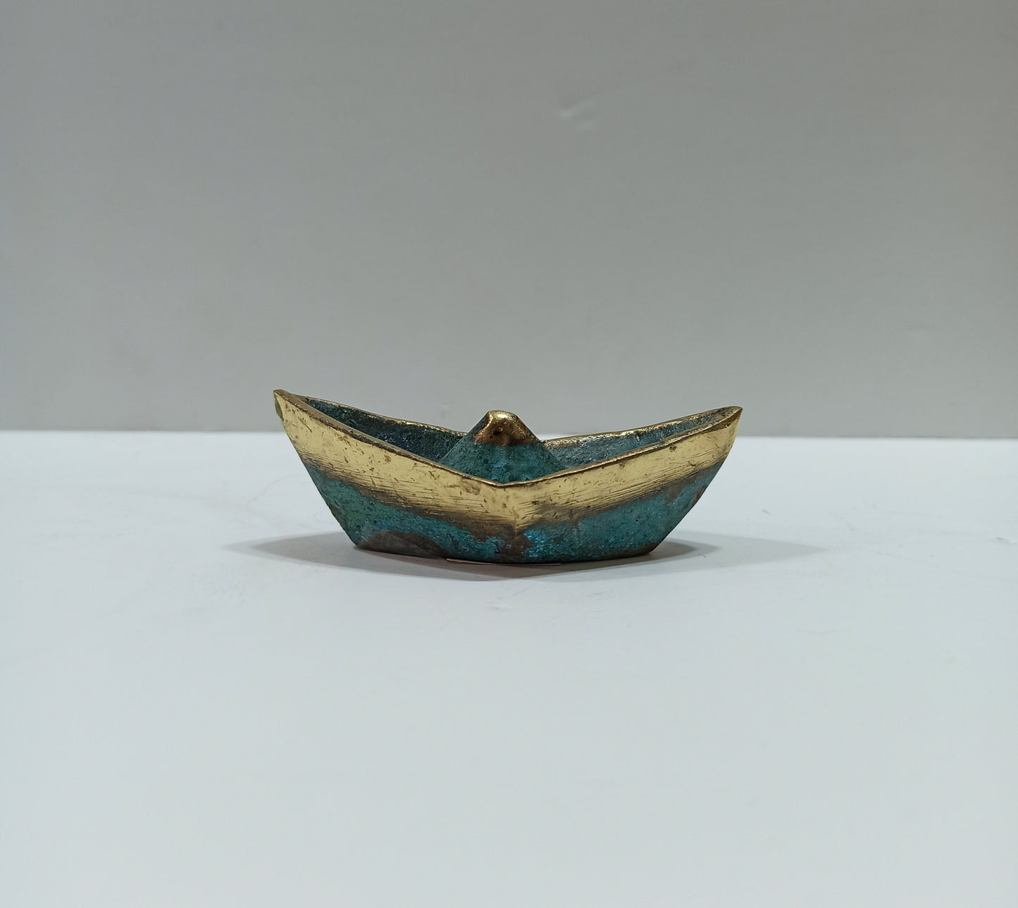 Traditional Greek Boat - Karavaki - Passenger and Fishing  Vessel - pure Bronze Sculpture