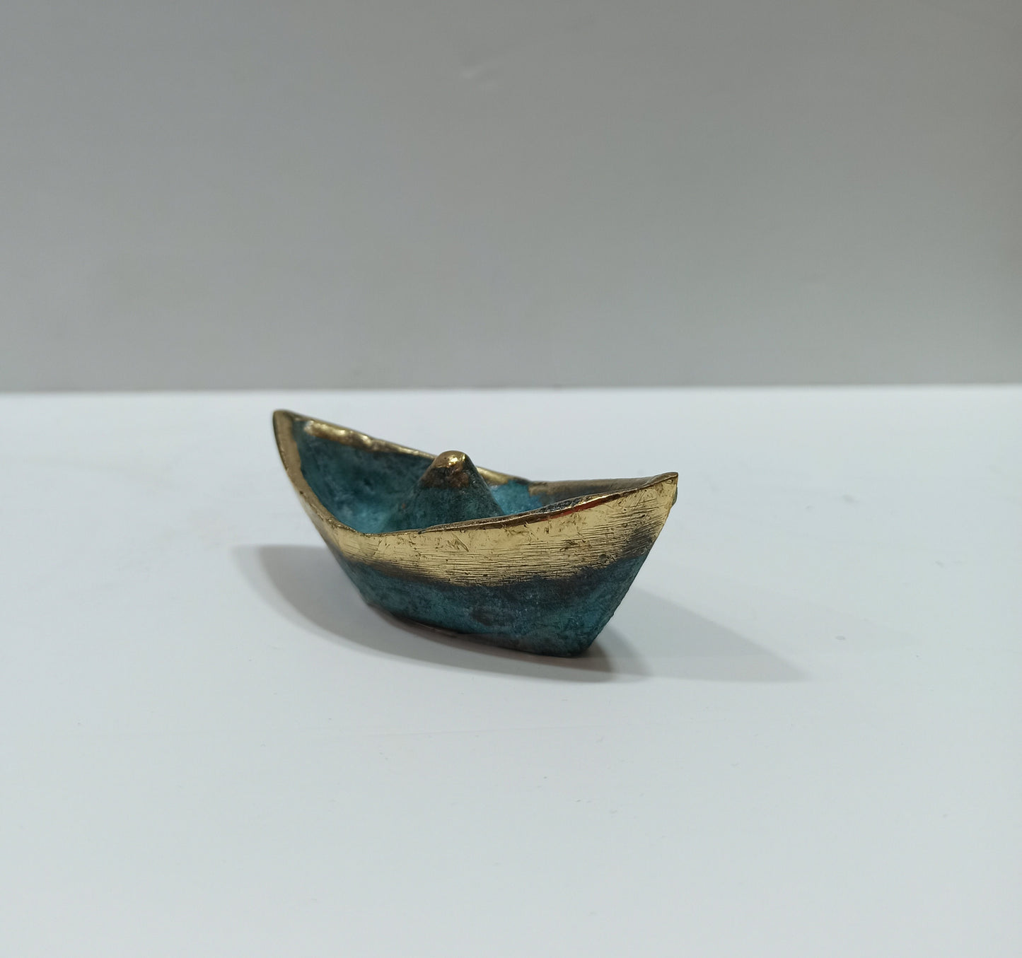 Traditional Greek Boat - Karavaki - Passenger and Fishing  Vessel - pure Bronze Sculpture