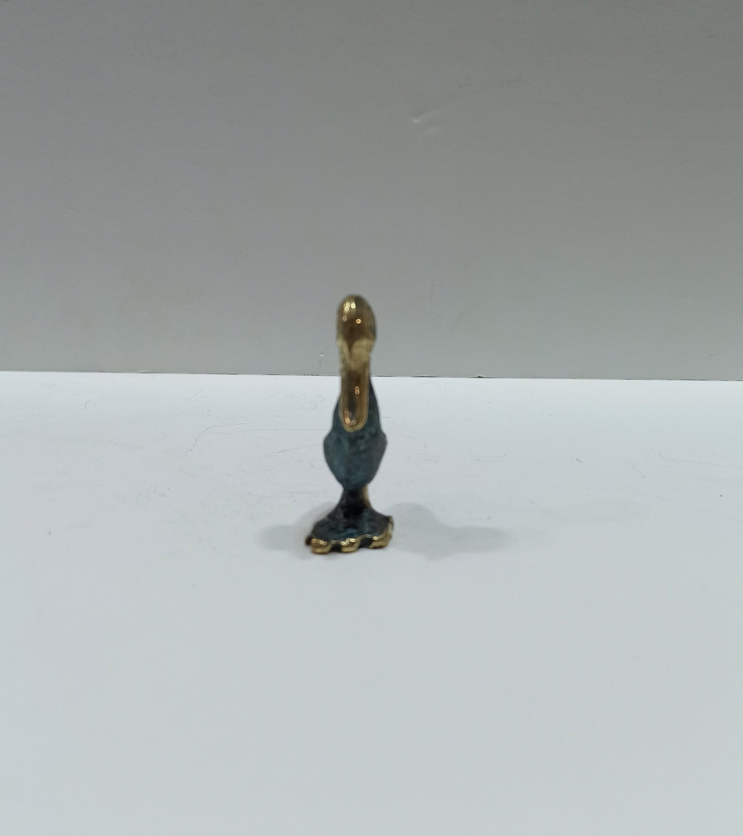 Duck - Symbol of happiness, good luck, nurturing and bonding, emotional stability - Miniature - pure bronze  statue