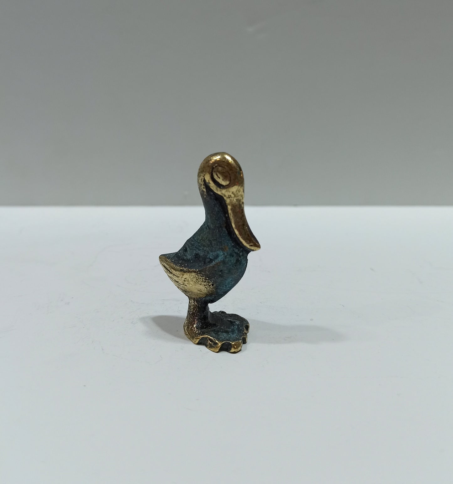 Duck - Symbol of happiness, good luck, nurturing and bonding, emotional stability - Miniature - pure bronze  statue