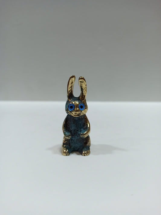 Rabbit Hare - Symbol of Goddesses Aphrodite and Artemis - Represents Love, Abundance, and Fecundity - Miniature - pure bronze  statue