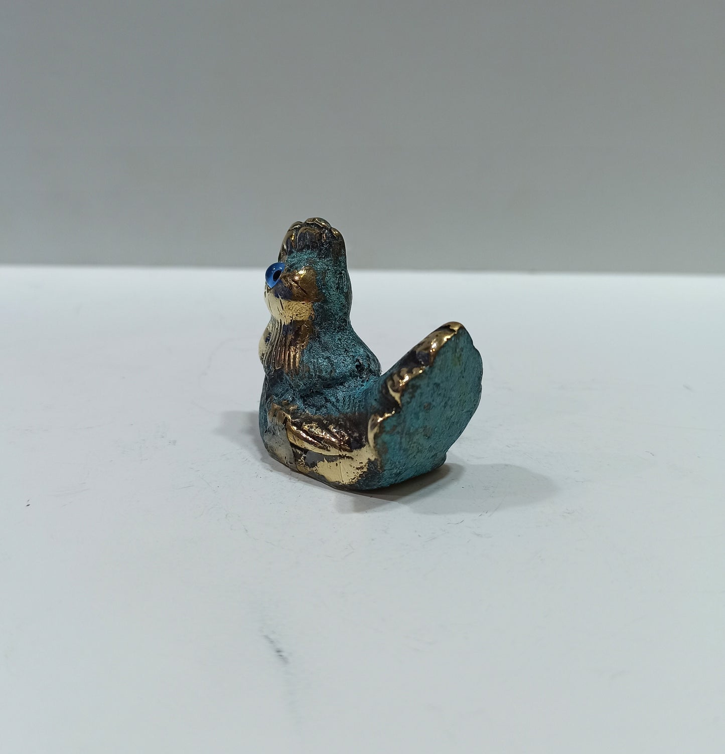 Rooster - Sacred Animal - Symbol of Resurrection, Insolence, Inordinate Desire and  Self-Confidence - Miniature - pure bronze  statue