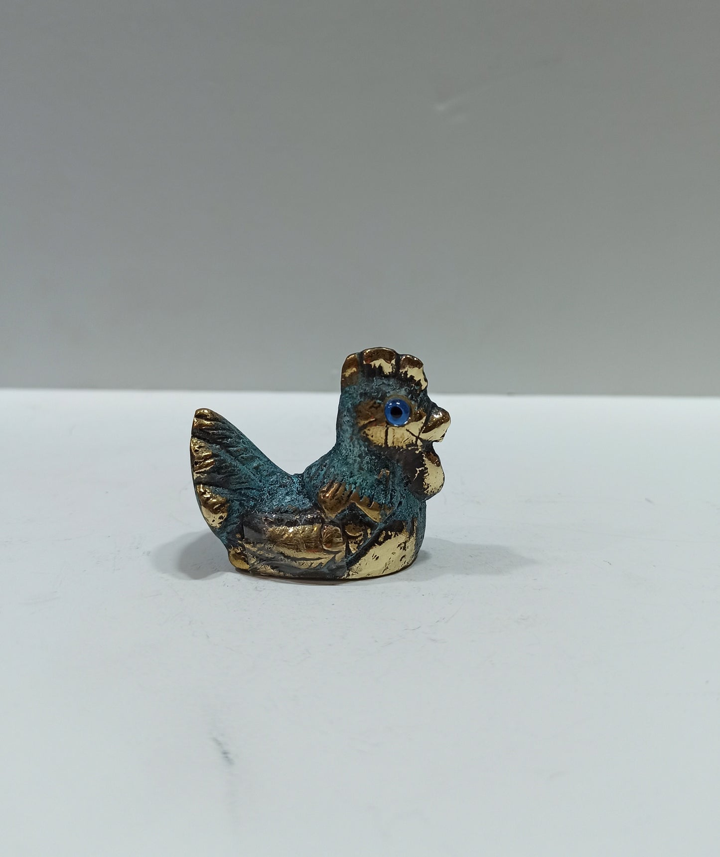 Rooster - Sacred Animal - Symbol of Resurrection, Insolence, Inordinate Desire and  Self-Confidence - Miniature - pure bronze  statue