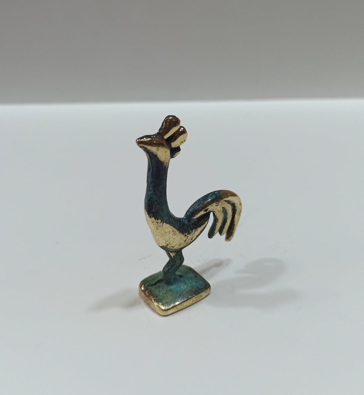 Rooster - Alectryon - Symbol of Resurrection, Insolence, Inordinate Desire and  Self-Confidence - Miniature - pure bronze  statue