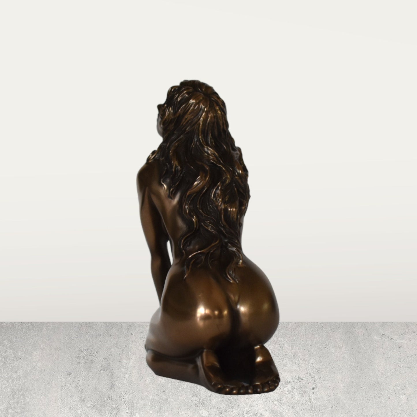 Naked Female Statue - Erotic Art - admiration and gratitude - Sexy Pose - Hot Body - Desire and Love - Cold Cast Bronze Resin