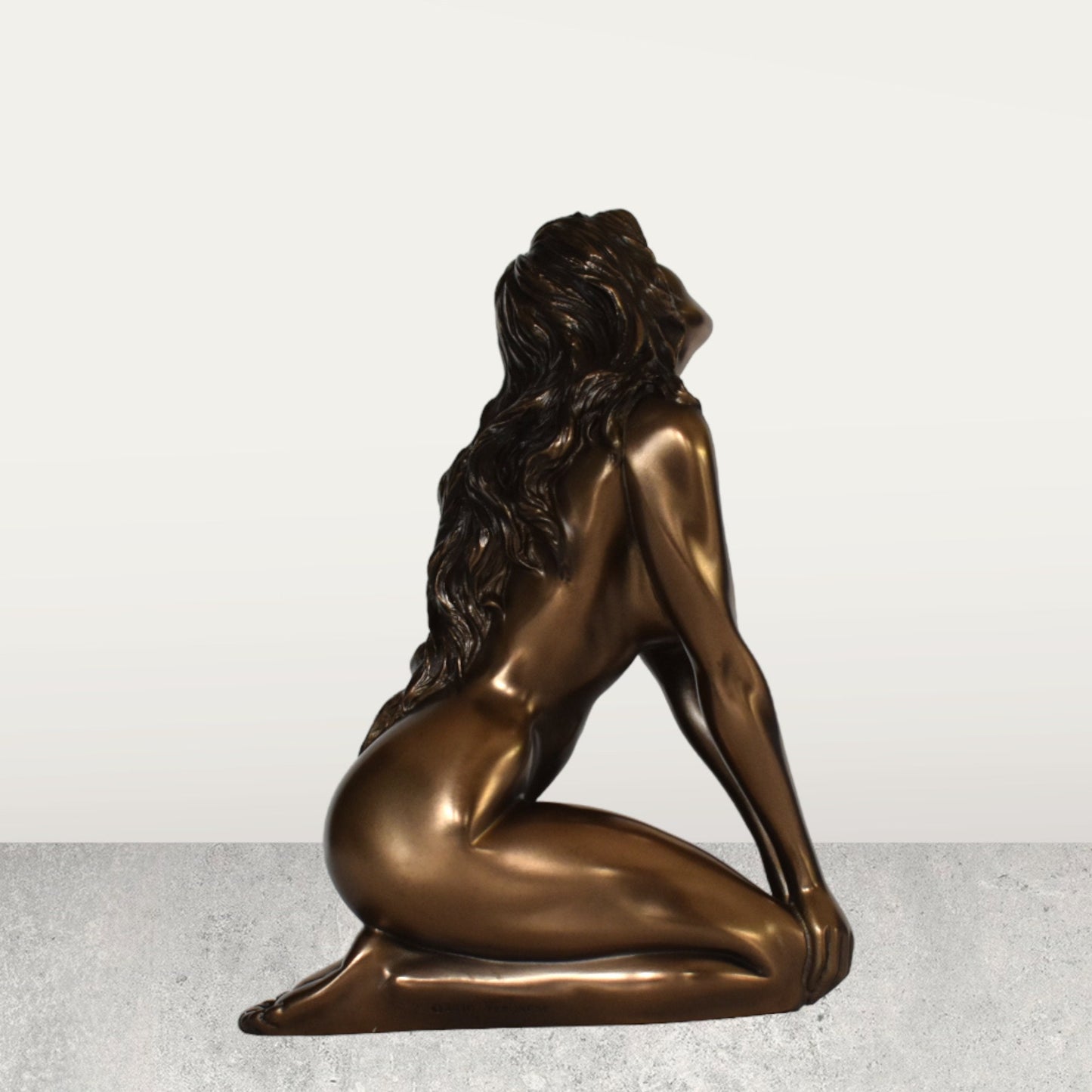 Naked Female Statue - Erotic Art - admiration and gratitude - Sexy Pose - Hot Body - Desire and Love - Cold Cast Bronze Resin