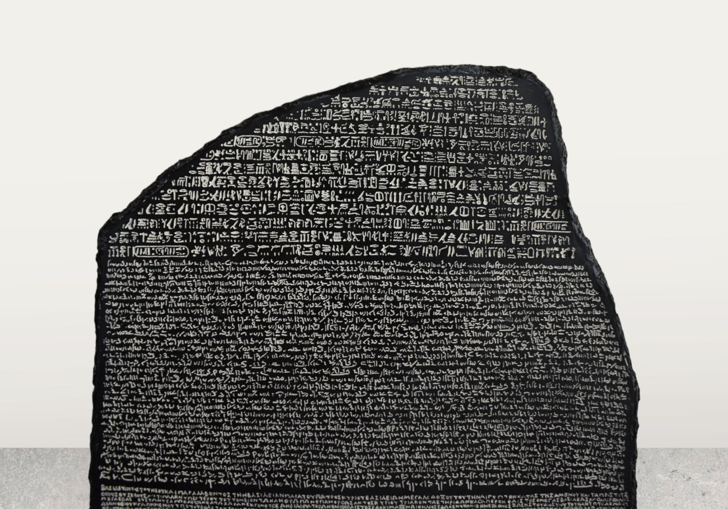 Rosetta Stone - A stele composed of granodiorite - Key to deciphering the Egyptian scripts - Cold Cast Bronze Resin