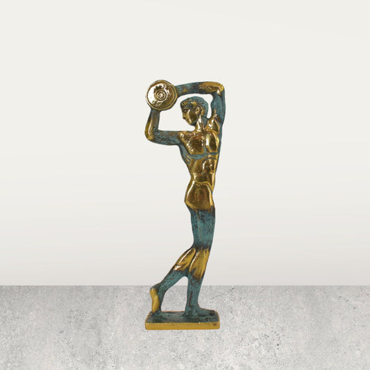 Discobolus - Discus Thrower - Olympic Games Athlete - dynamic pose - Modern Representation - Pure Bronze Sculpture