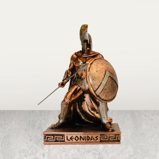 Leonidas - King of Sparta from the Agiad dynasty (r.488-480), killed in action in the battle of Thermopylae  - Copper Plated Alabaster