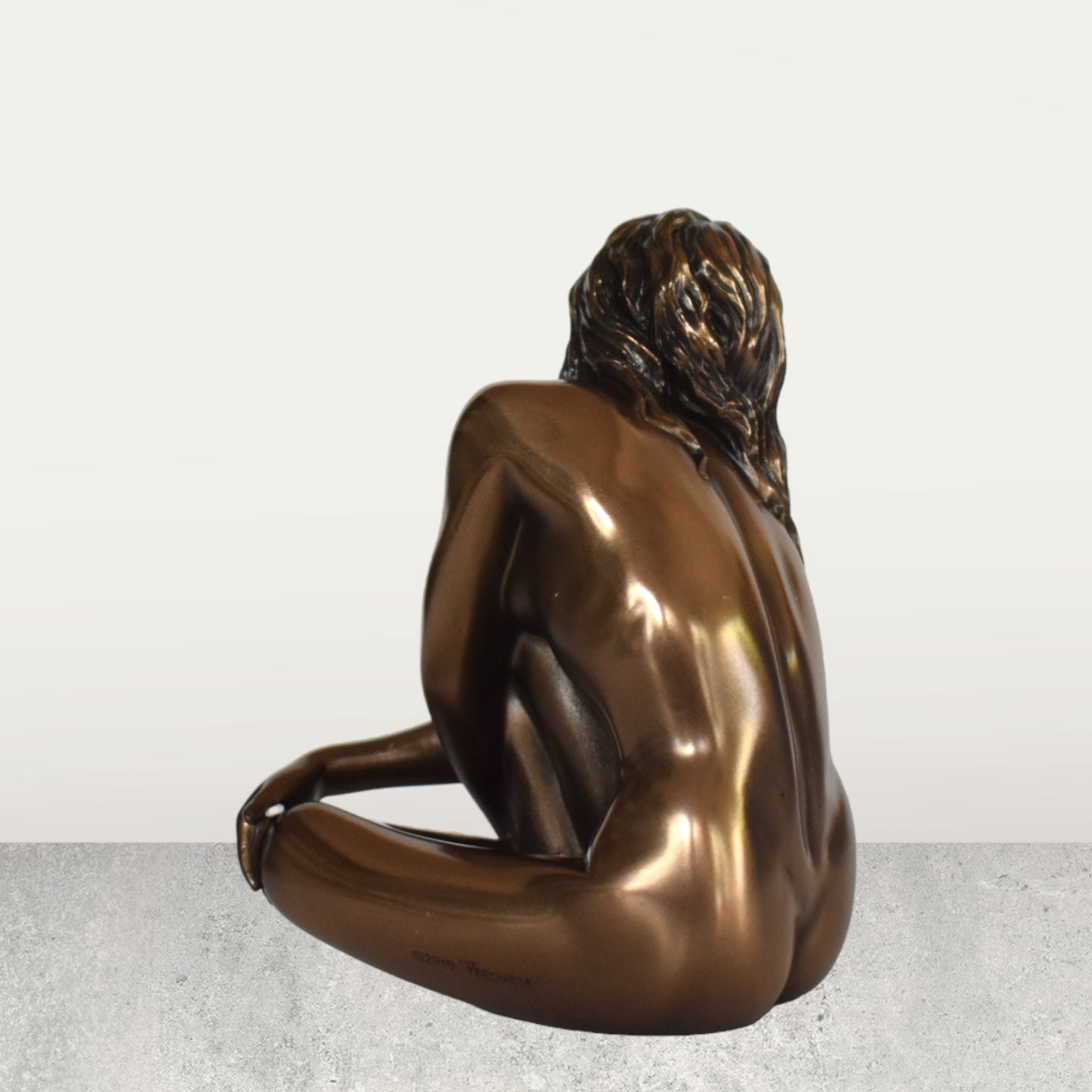 Naked Female Statue - She can find ways to express her sentiment towards the one she love most - Cold Cast Bronze Resin