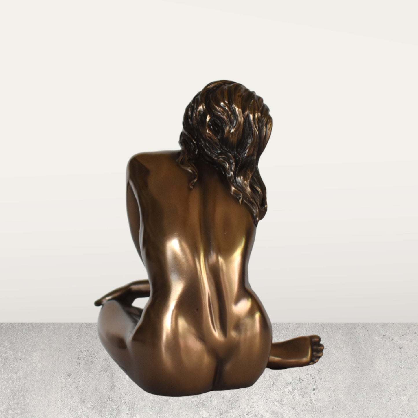 Naked Female Statue - She can find ways to express her sentiment towards the one she love most - Cold Cast Bronze Resin