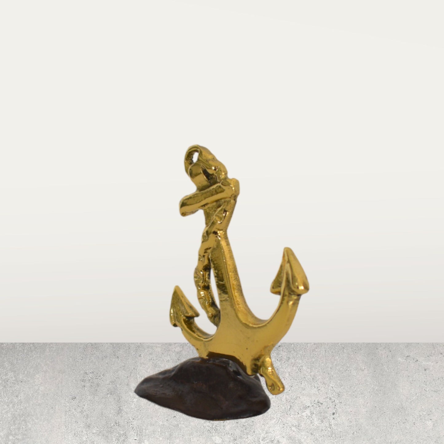 Anchor - Tool used to moor a vessel to the bottom of a sea to resist movement - Symbol of Hope, Steadfastness, Calm - pure bronze  statue
