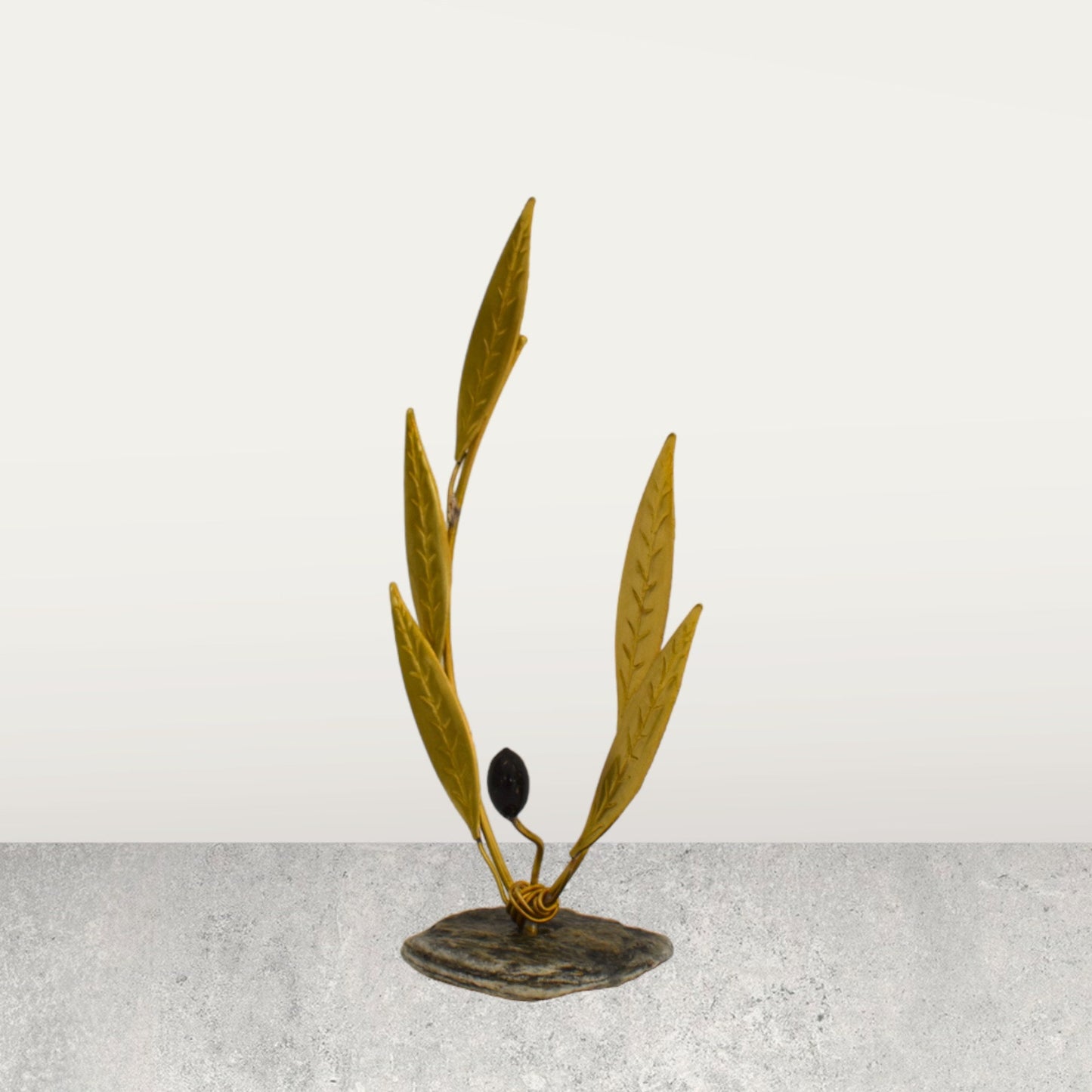 Olive Branch - Ancient Greek Symbol of Peace, friendship and Victory - Olympic Games Prize - pure bronze  statue