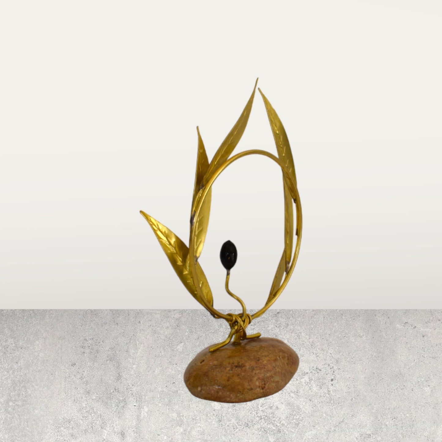 Olive Branch - Ancient Greek Symbol of Peace, plenty and Victory - Olympic Games Prize - pure bronze  statue