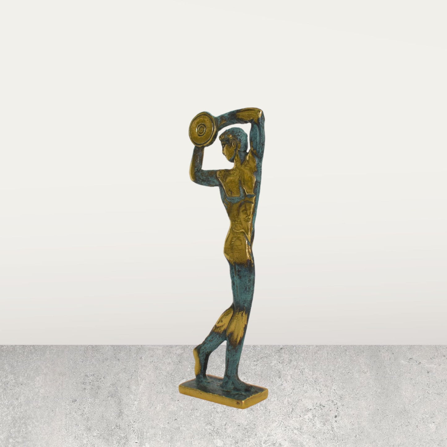 Discobolus - Discus Thrower - Olympic Games Athlete - dynamic pose - Modern Representation - Pure Bronze Sculpture