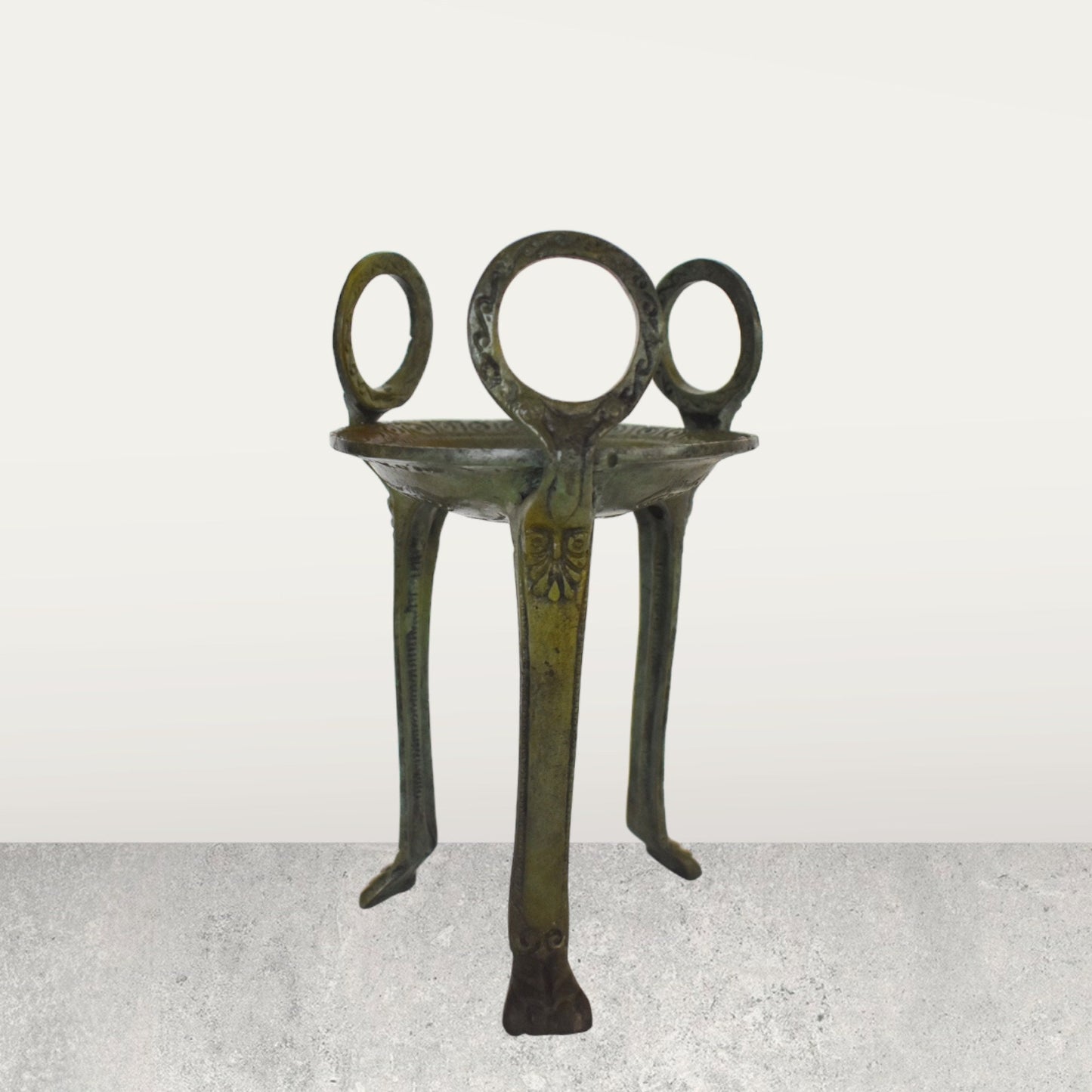 Sacrificial Tripod - Religious Furniture - Offerings or other Ritual Procedures - Olympia - pure Bronze  artifact