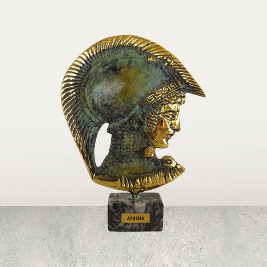 Athena Minerva - Greek Roman Goddess of Wisdom and Strategic Warfare - Pure Bronze Statue