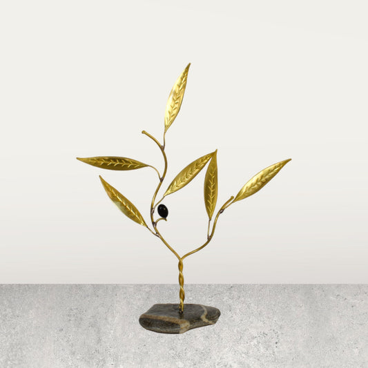 Olive Branch - Ancient Greek Symbol of Peace and Victory - Olympic Games Prize - a strong bond in love - pure bronze  statue