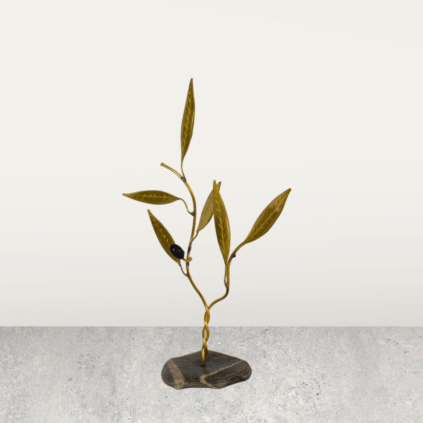 Olive Branch - Ancient Greek Symbol of Peace and Victory - Olympic Games Prize - a strong bond in love - pure bronze  statue