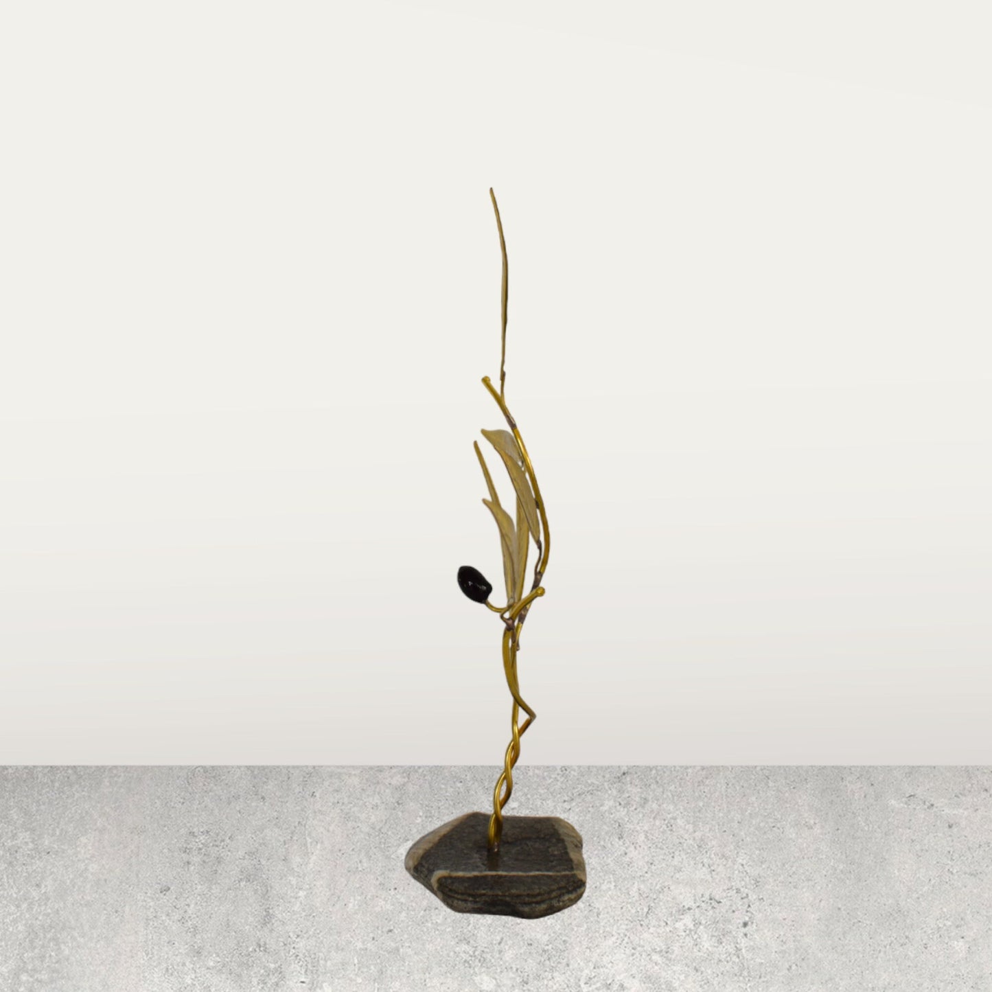 Olive Branch - Ancient Greek Symbol of Peace and Victory - Olympic Games Prize - a strong bond in love - pure bronze  statue