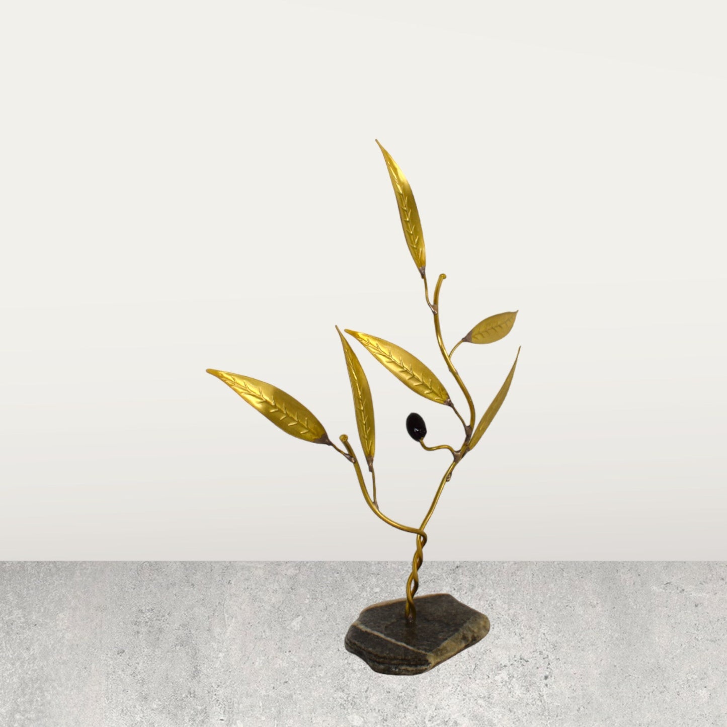 Olive Branch - Ancient Greek Symbol of Peace and Victory - Olympic Games Prize - a strong bond in love - pure bronze  statue