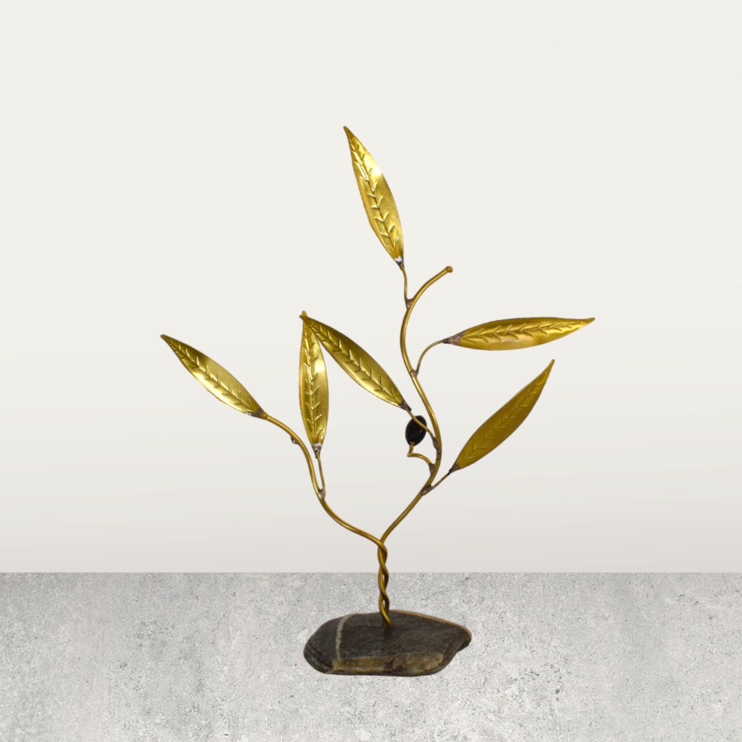 Olive Branch - Ancient Greek Symbol of Peace and Victory - Olympic Games Prize - a strong bond in love - pure bronze  statue