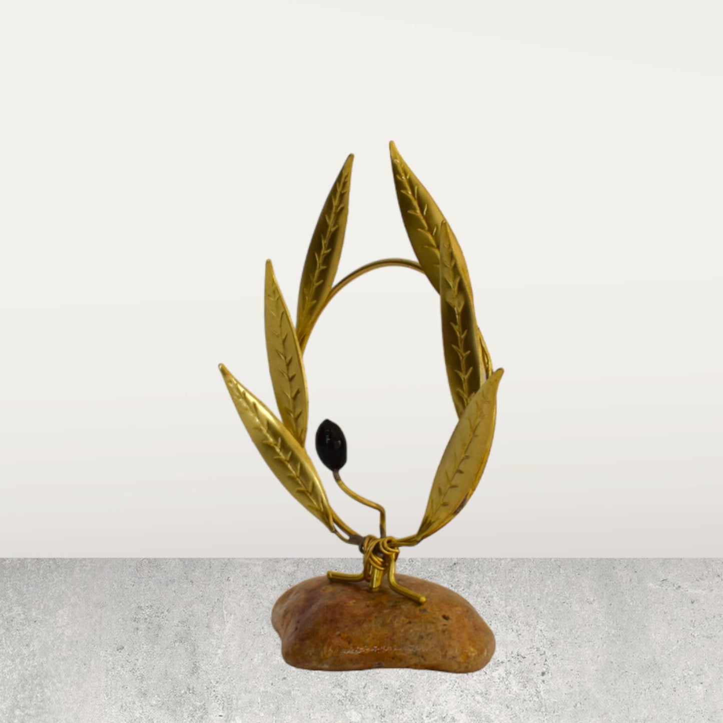 Olive Branch - Ancient Greek Symbol of Peace, plenty and Victory - Olympic Games Prize - pure bronze  statue