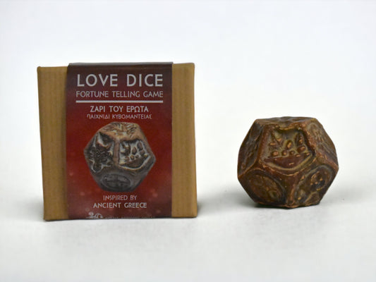 Love Dice - Fortune Telling Game - Inspired by Ancient Greek History and Mythology - With Instructions for Use - Ceramic Artifact