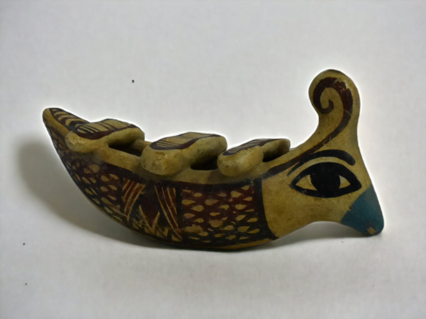 Terracotta model of a Boat - Cyprus - ca 700 BC - Apotropaic Eye, Symbol of Protection -  Museum Reproduction - Ceramic Artifact