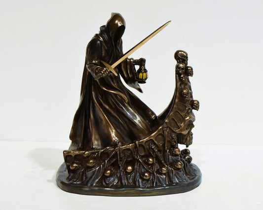 Charon Kharon -  Psychopomp - the Ferryman of the Dead, an underworld daimon (spirit) in the service of King Haides - Cold Cast Bronze Resin