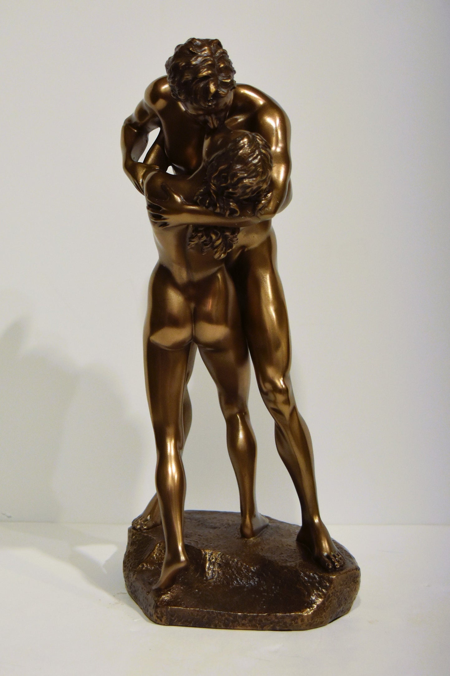 Couple Kissing - The ultimate expression of Love - Love is composed of a single soul inhabiting two bodies - Cold Cast Bronze Resin