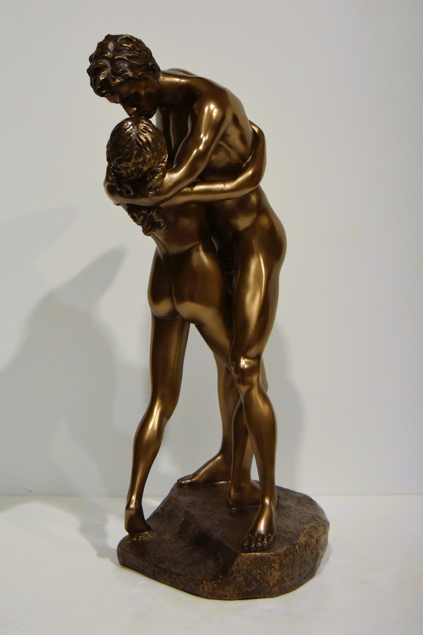 Couple Kissing - The ultimate expression of Love - Love is composed of a single soul inhabiting two bodies - Cold Cast Bronze Resin