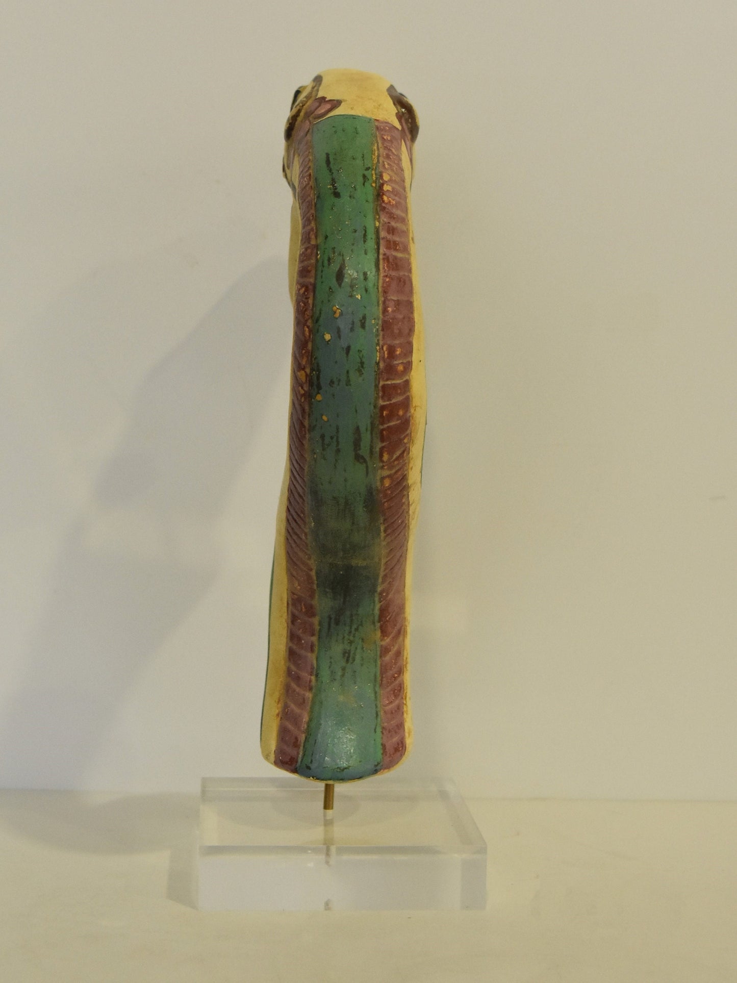 Part of a snake - Hekatompedon - Acropolis Museum - Reproduction - Plexiglass Base - Ceramic Artifact