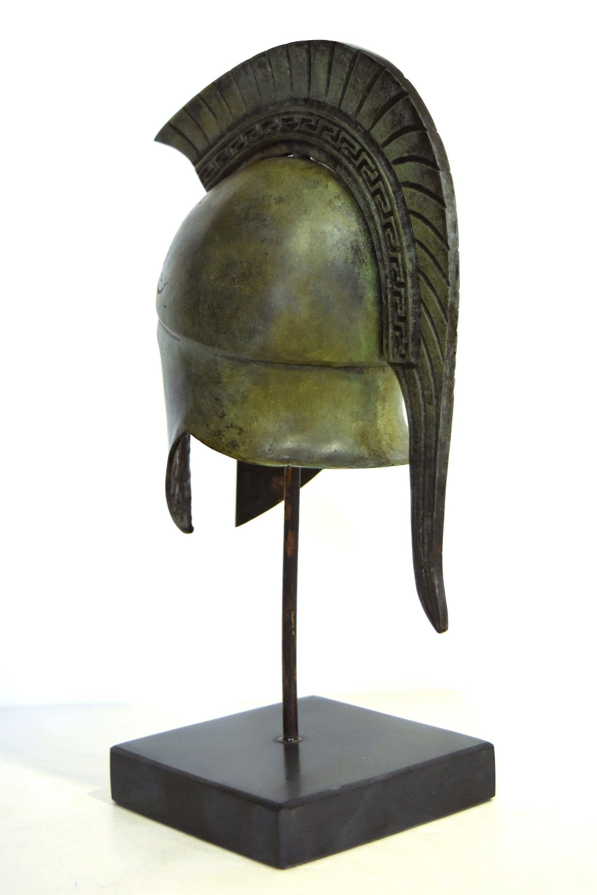 Helm bronzen uil gesneden oude Griekse reproductie - België Helm bronzen uil gesneden oude Griekse reproductie - België