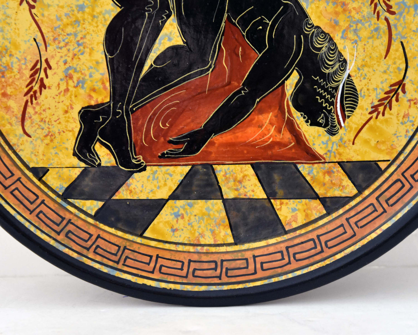 Homoerotic Scene between Two Males  - Athens, 500 BC - Everything I do, I do it for you - Ceramic - Meander design - Handmade in Greece