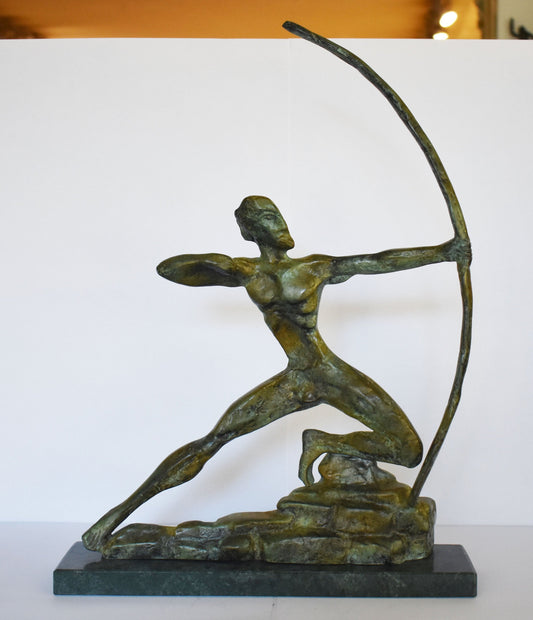 Archer - Toxotae - Classic Period - 500 BC - Ancient Greece - Olympic Games Athlete - Pure Bronze Statue