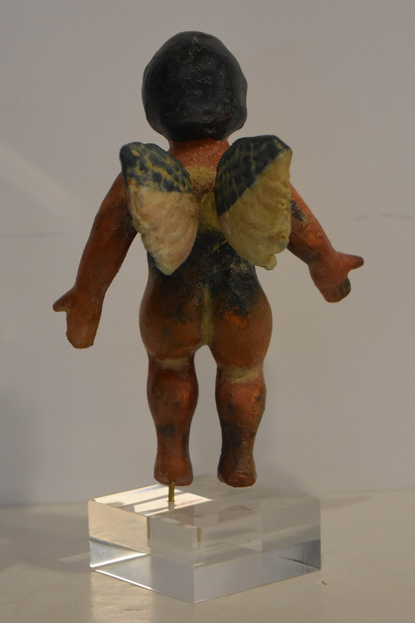 Eros Cupid - The mischievous God of Love, a minion and constant companion of the Goddess Aphrodite - Plexiglass Base - Ceramic Artifact